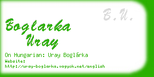 boglarka uray business card